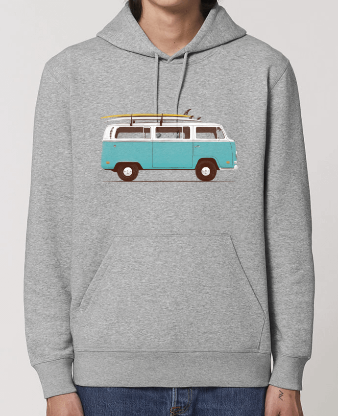 Essential unisex hoodie sweatshirt Drummer Blue van Par Florent Bodart