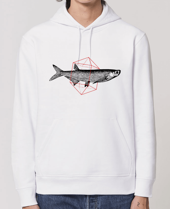 Essential unisex hoodie sweatshirt Drummer Fish in geometrics Par Florent Bodart