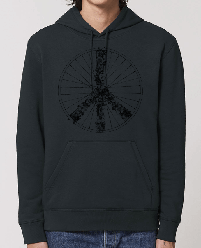 Essential unisex hoodie sweatshirt Drummer Peace and Bike Lines Par Florent Bodart