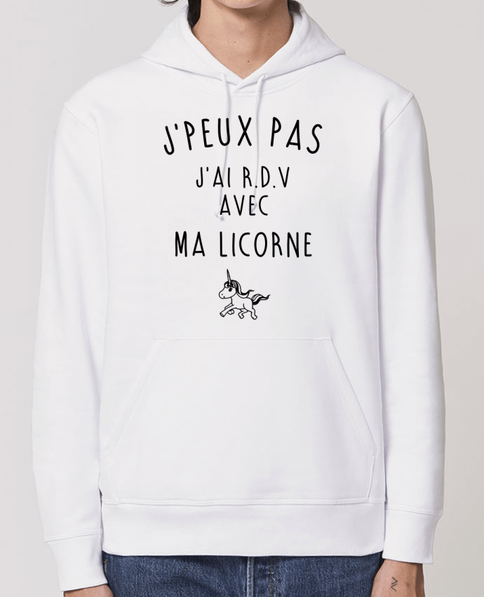 Hoodie J'peux pas j'ai r.d.v avec ma licorne Par La boutique de Laura