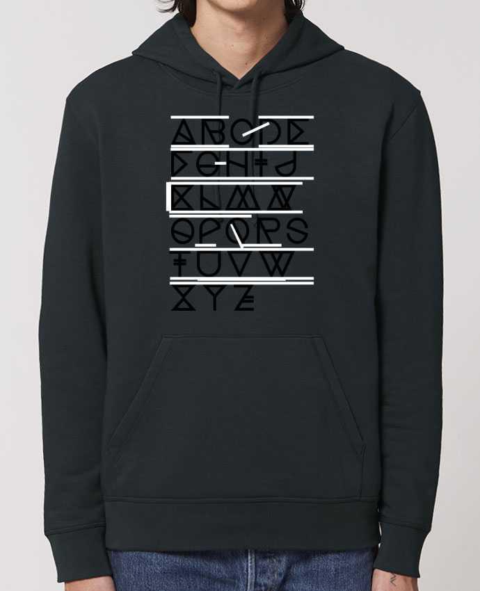 Essential unisex hoodie sweatshirt Drummer Geometrical ABC White Par na.hili