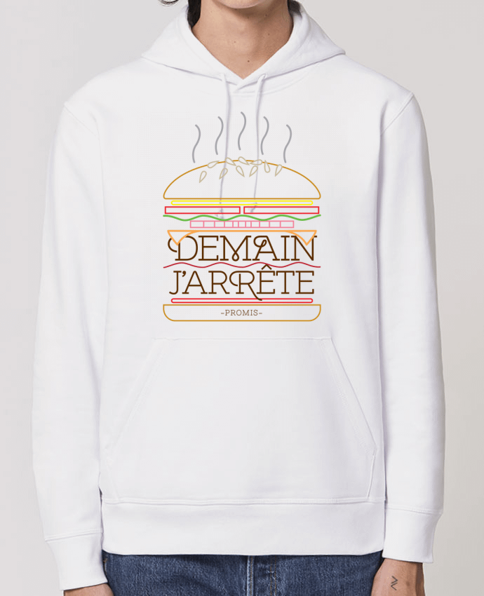 Essential unisex hoodie sweatshirt Drummer Promis, j'arrête les burgers Par Promis