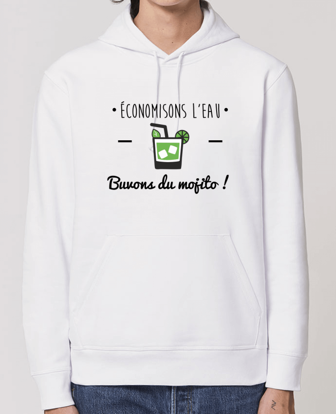 Hoodie Économisons l'eau, buvons du mojito ! Humour , alcool , citations Par Benichan