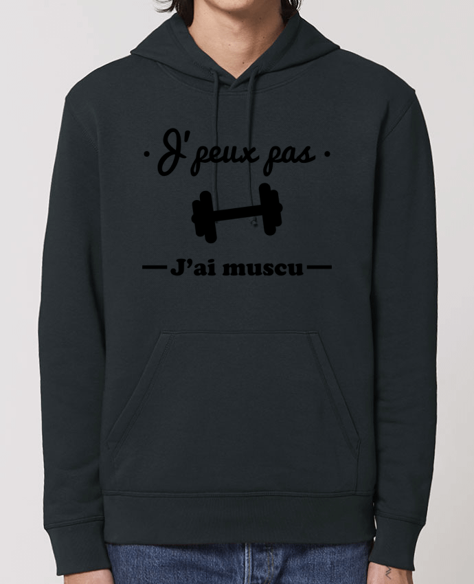 Essential unisex hoodie sweatshirt Drummer J'peux pas j'ai muscu, musculation Par Benichan