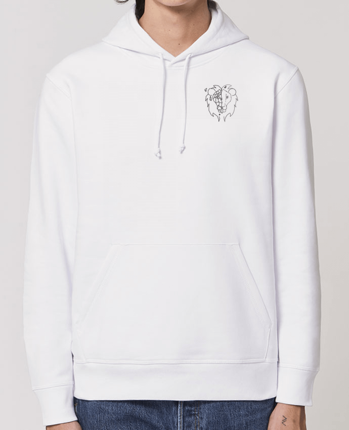 Essential unisex hoodie sweatshirt Drummer Tete de lion stylisée Par Tasca