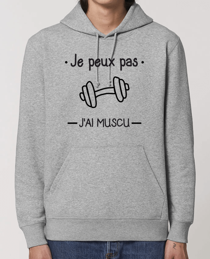 Essential unisex hoodie sweatshirt Drummer Je peux pas j'ai muscu, musculation Par Benichan