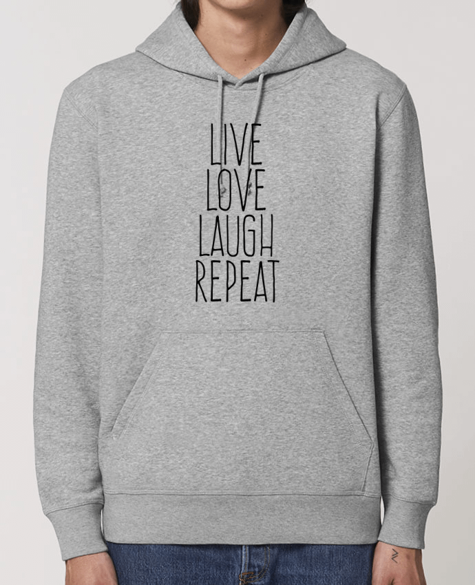 Essential unisex hoodie sweatshirt Drummer Live love laugh repeat Par justsayin