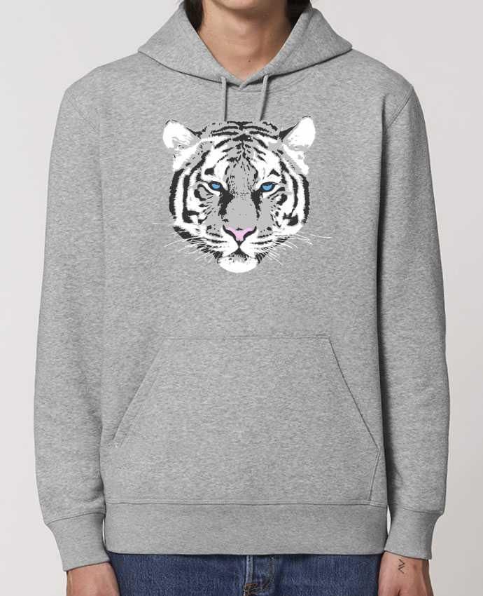 Essential unisex hoodie sweatshirt Drummer Tigre blanc Par justsayin