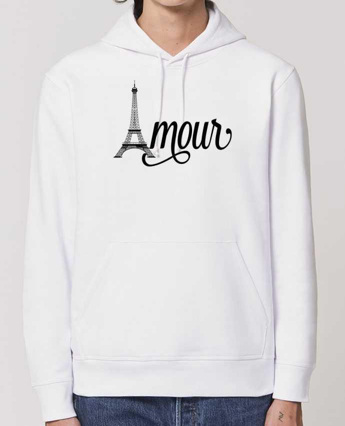 Sweat-Shirt Capuche Essentiel Unisexe Drummer Amour Tour Eiffel - Paris Par justsayin