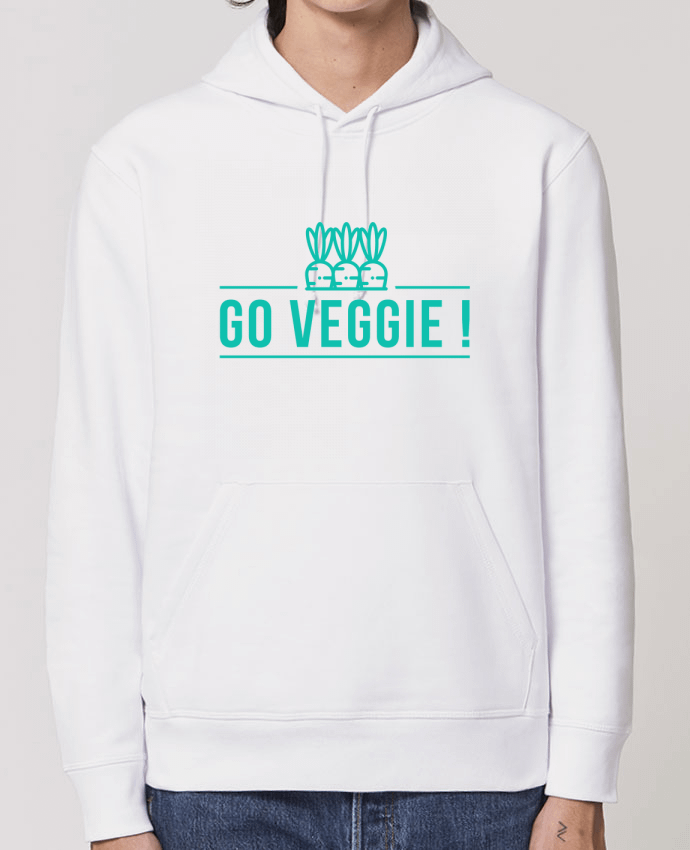 Essential unisex hoodie sweatshirt Drummer Go veggie ! Par Folie douce