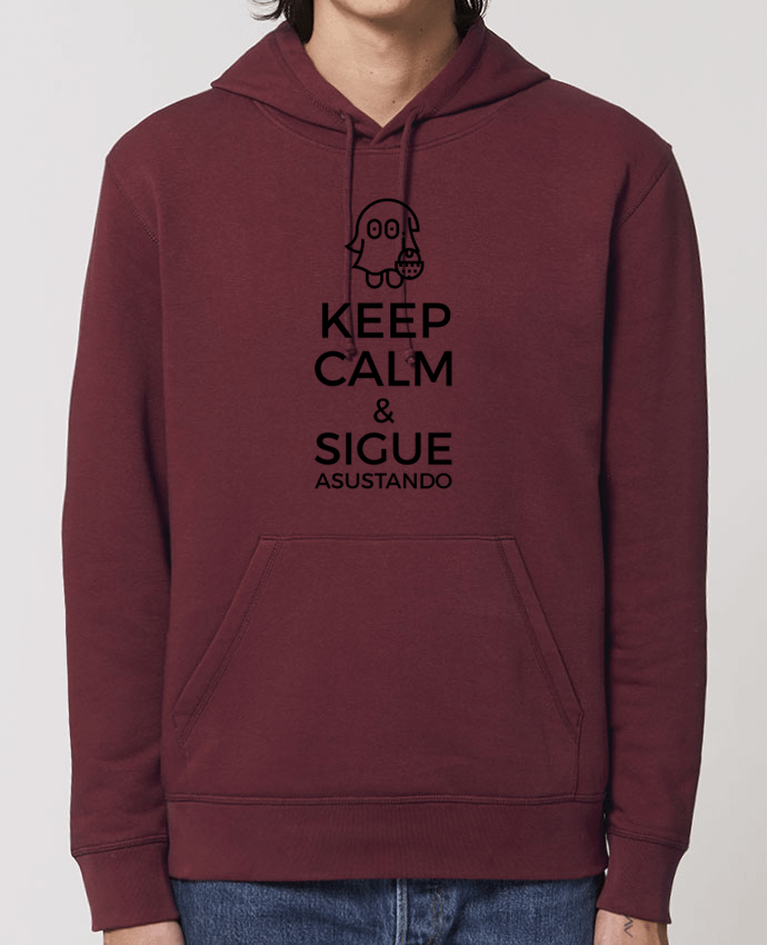 Sweat-Shirt Capuche Essentiel Unisexe Drummer Keep Calm and Sigue Asustando Par tunetoo