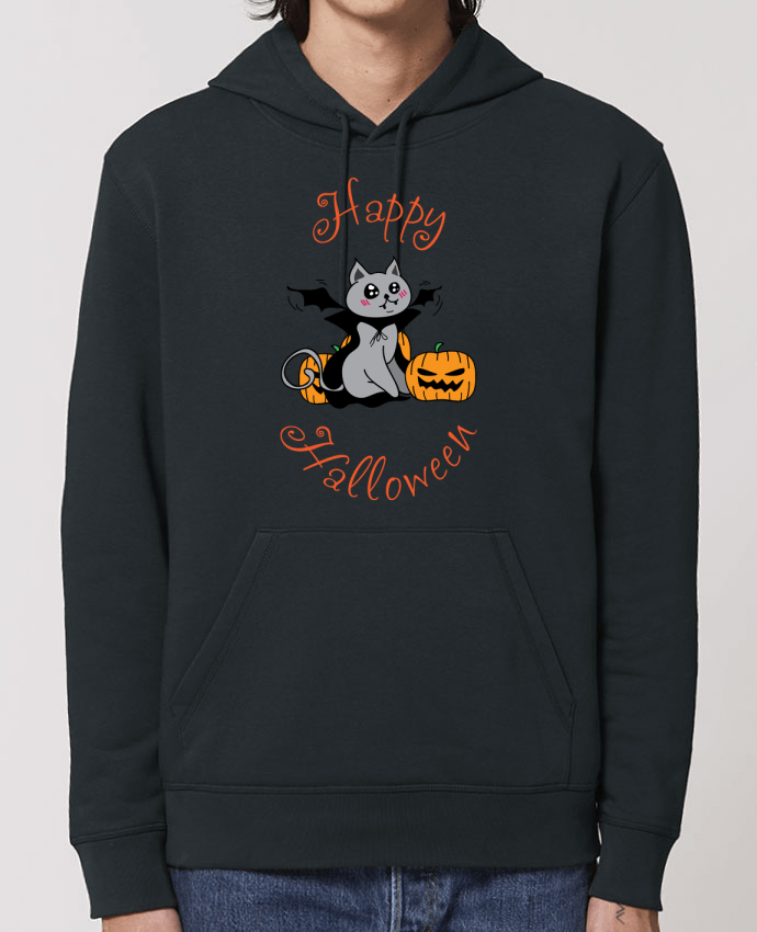 Essential unisex hoodie sweatshirt Drummer Cut Cat Halloween - Chat vampire Par 