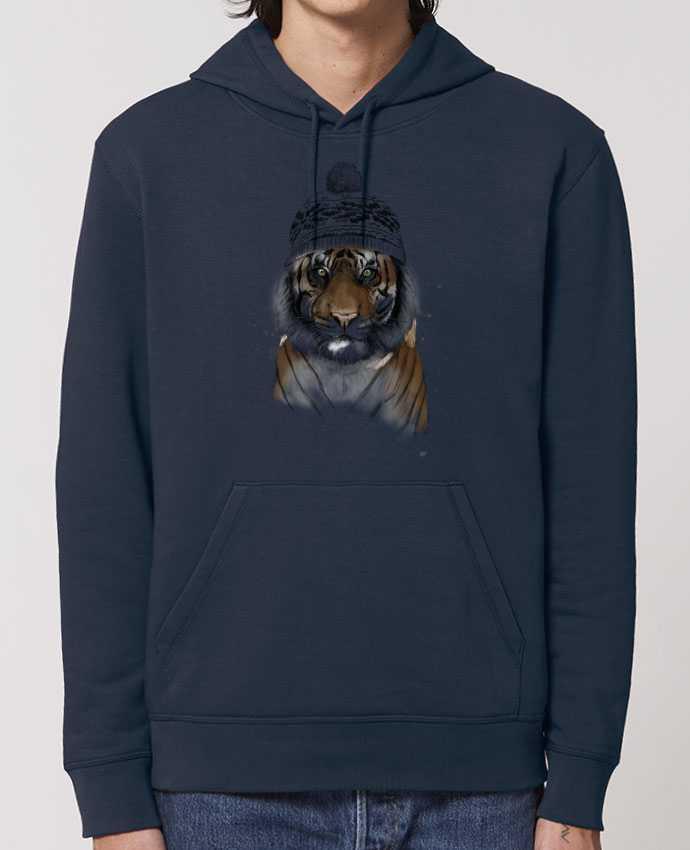 Essential unisex hoodie sweatshirt Drummer Siberian tiger Par Balàzs Solti