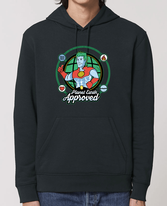 Essential unisex hoodie sweatshirt Drummer Planet Earth Approved Par Kempo24