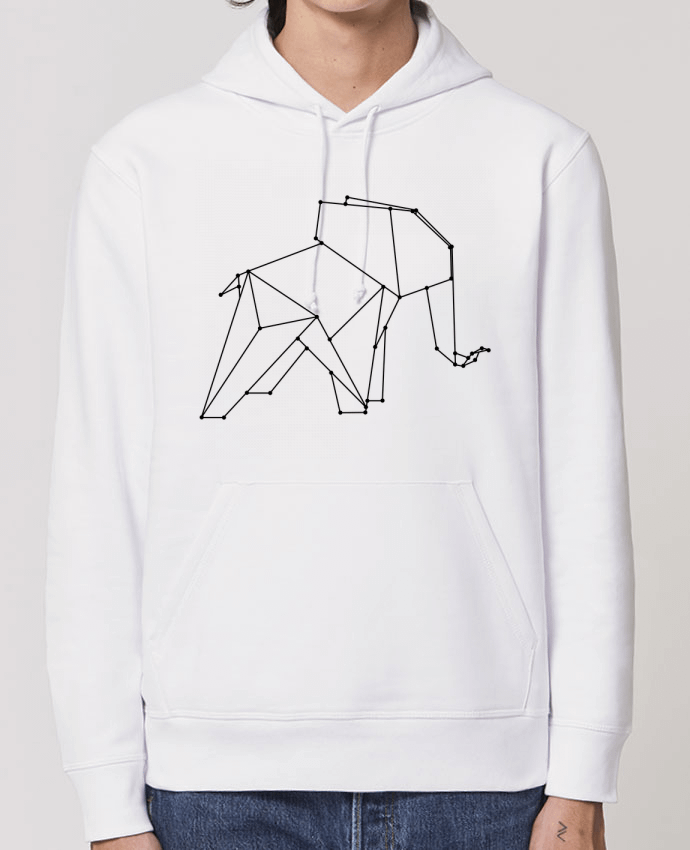 Essential unisex hoodie sweatshirt Drummer Origami elephant Par /wait-design