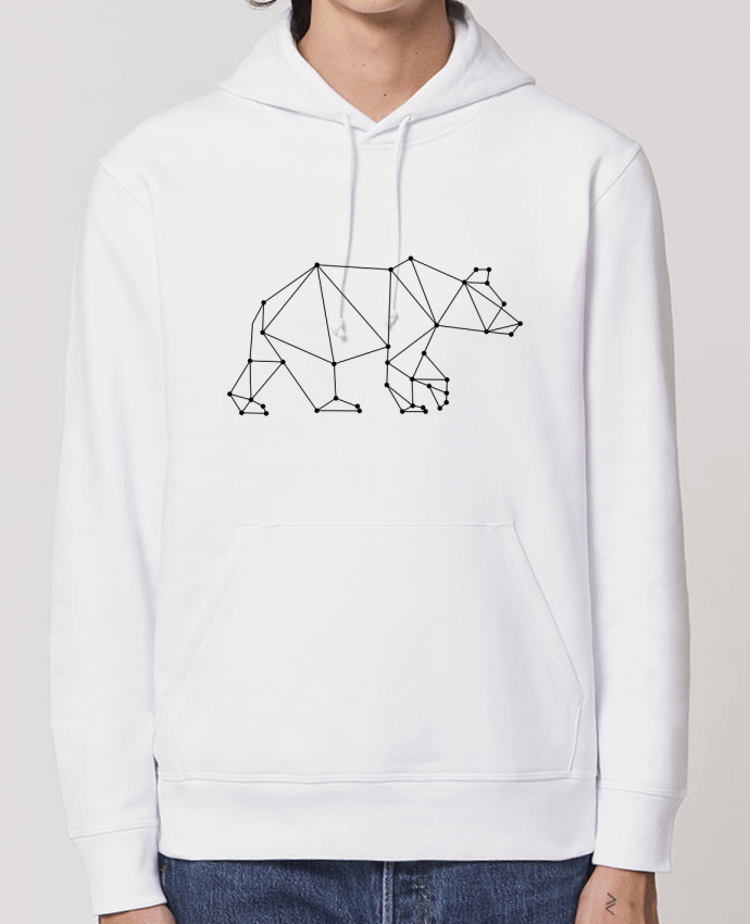 Essential unisex hoodie sweatshirt Drummer Bear origami Par /wait-design