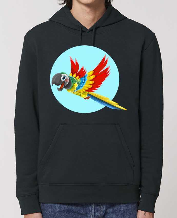Essential unisex hoodie sweatshirt Drummer Perroquet Par Crazy-Patisserie.com