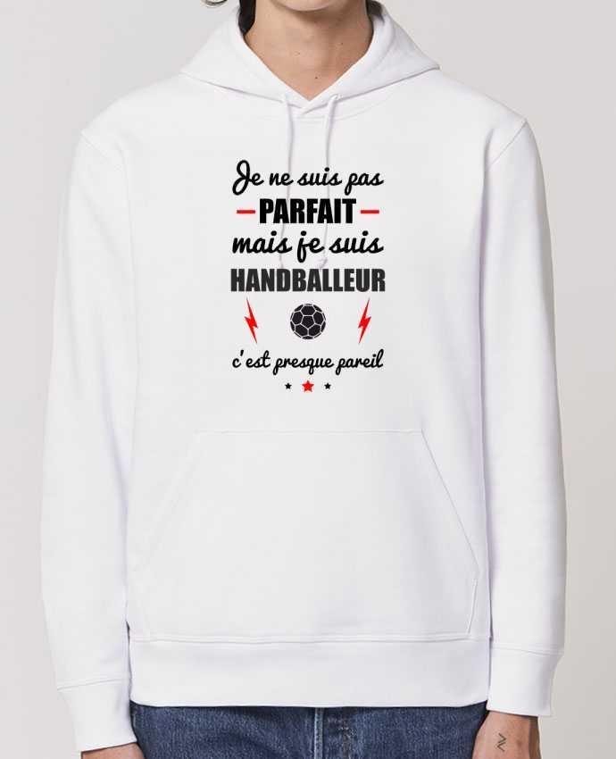 Essential unisex hoodie sweatshirt Drummer Je ne suis pas byfait mais je suis handballeur c'est presque byeil Par Benichan