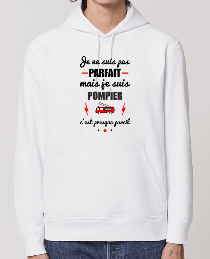 Hoodie Je ne suis pas parfait mais je suis pompier c'est presque pareil Par Benichan