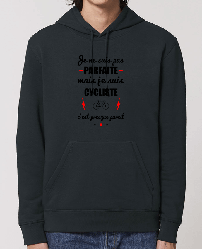 Essential unisex hoodie sweatshirt Drummer Je ne suis pas byfaite mais je suis cycliste c'est presque byeil Par Benichan