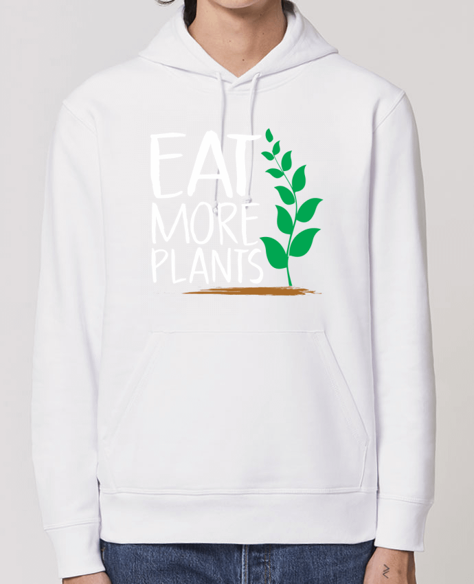 Essential unisex hoodie sweatshirt Drummer Eat more plants Par Bichette