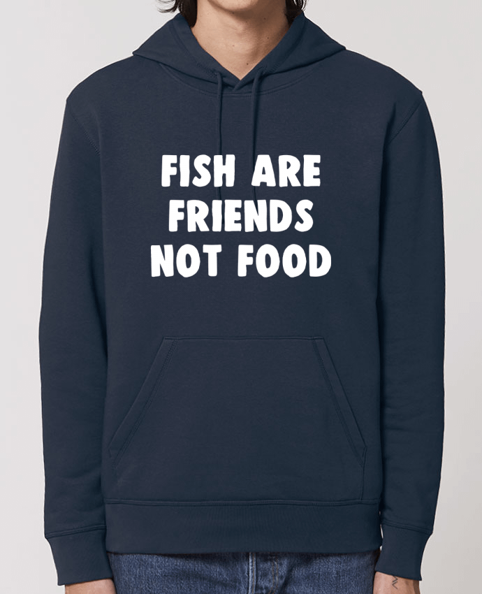 Essential unisex hoodie sweatshirt Drummer Fish are firends not food Par Bichette