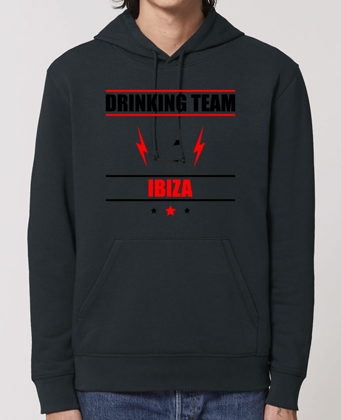 Essential unisex hoodie sweatshirt Drummer Drinking Team Ibiza Par Benichan