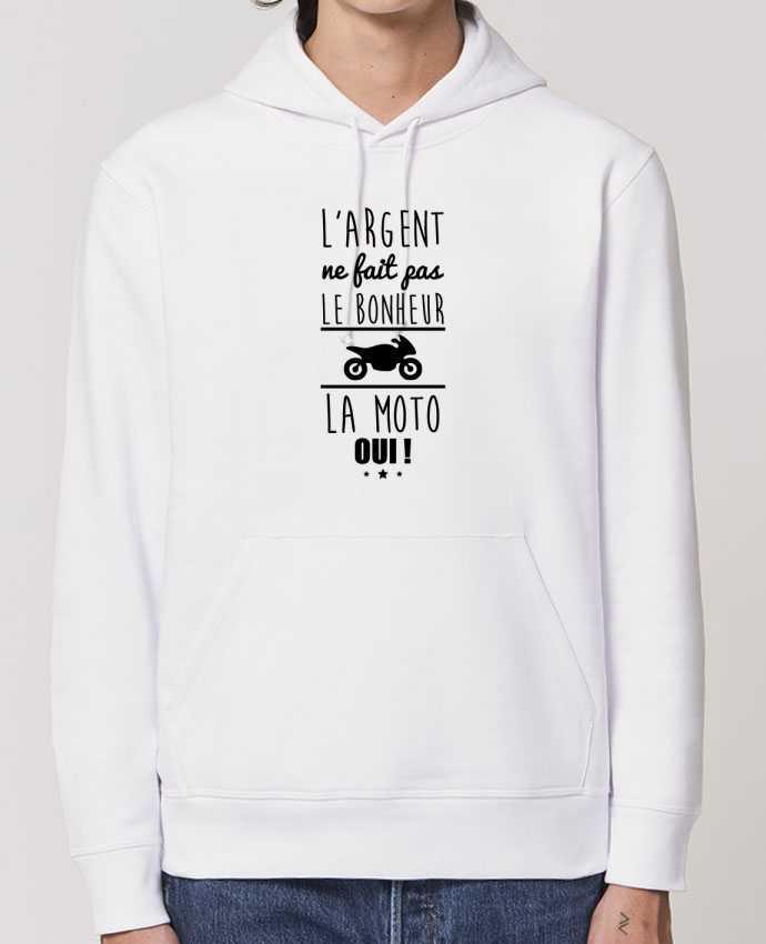 Essential unisex hoodie sweatshirt Drummer L'argent ne fait pas le bonheur la moto oui ! Par Benichan