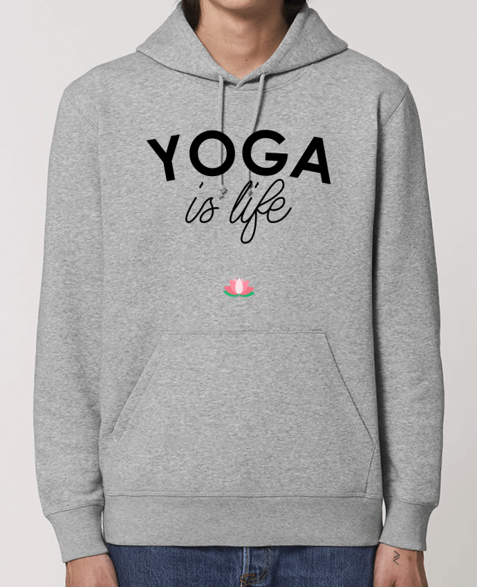 Essential unisex hoodie sweatshirt Drummer Yoga is life Par tunetoo