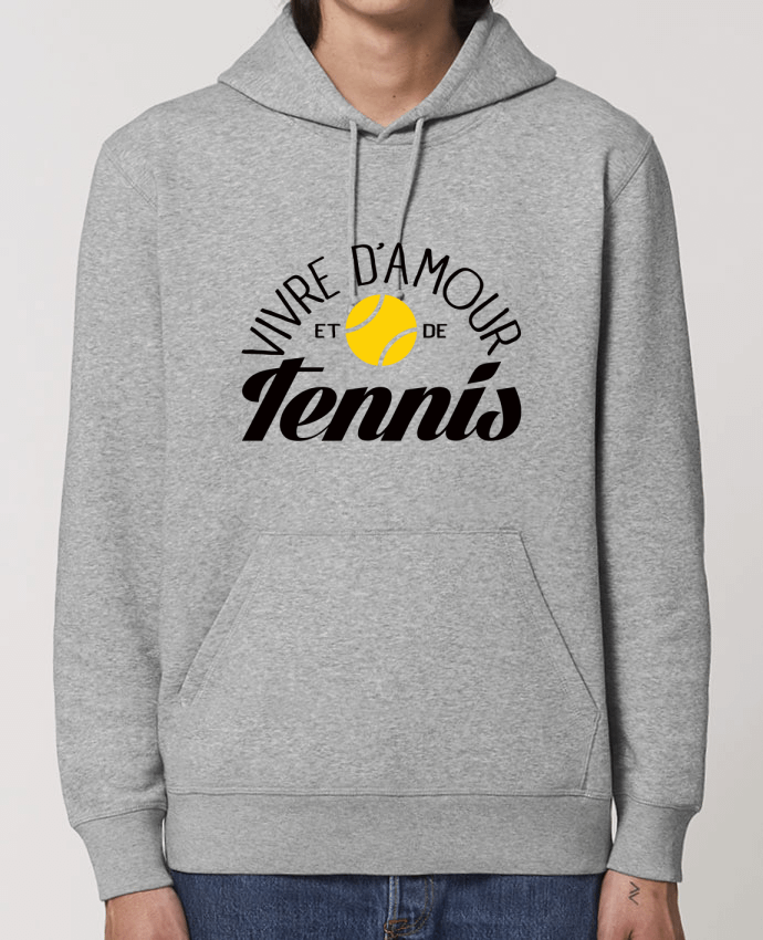 Essential unisex hoodie sweatshirt Drummer Vivre d'Amour et de Tennis Par Freeyourshirt.com
