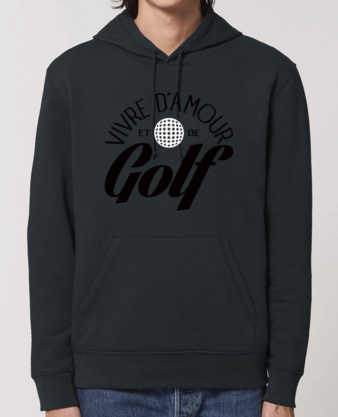 Essential unisex hoodie sweatshirt Drummer Vivre d'Amour et de Golf Par Freeyourshirt.com