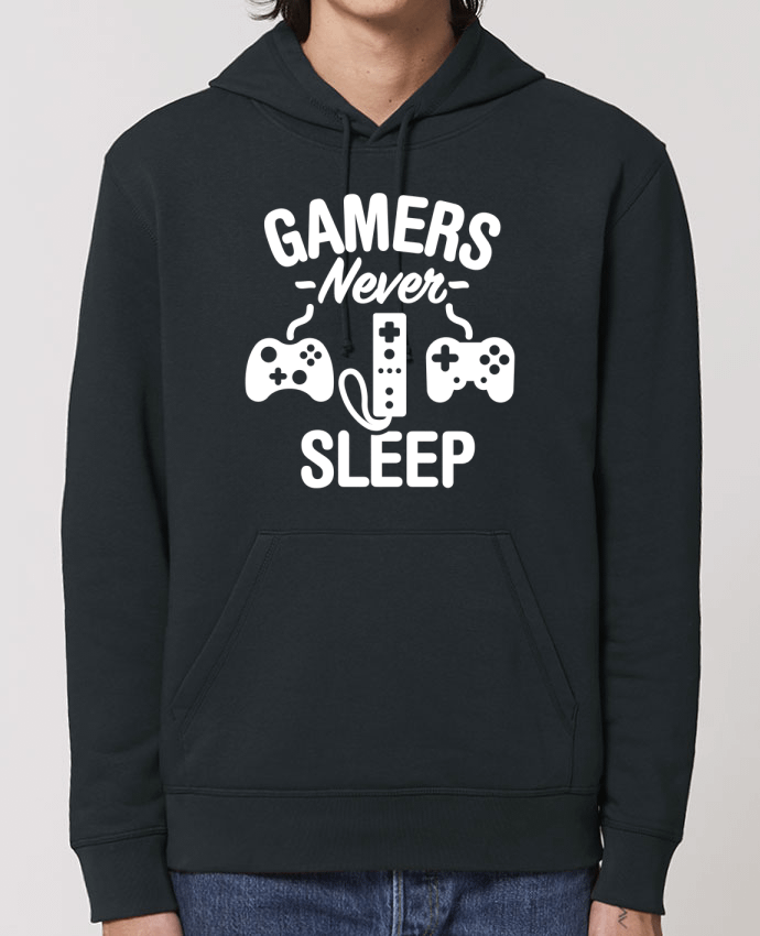 Essential unisex hoodie sweatshirt Drummer Gamers never sleep Par LaundryFactory