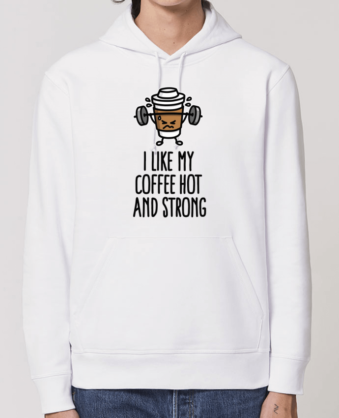Sweat-Shirt Capuche Essentiel Unisexe Drummer I like my coffee hot and strong Par LaundryFactory
