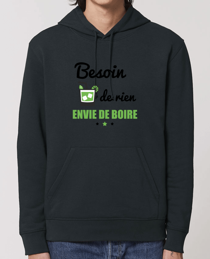 Essential unisex hoodie sweatshirt Drummer Besoin de rien, envie de boire Par Benichan