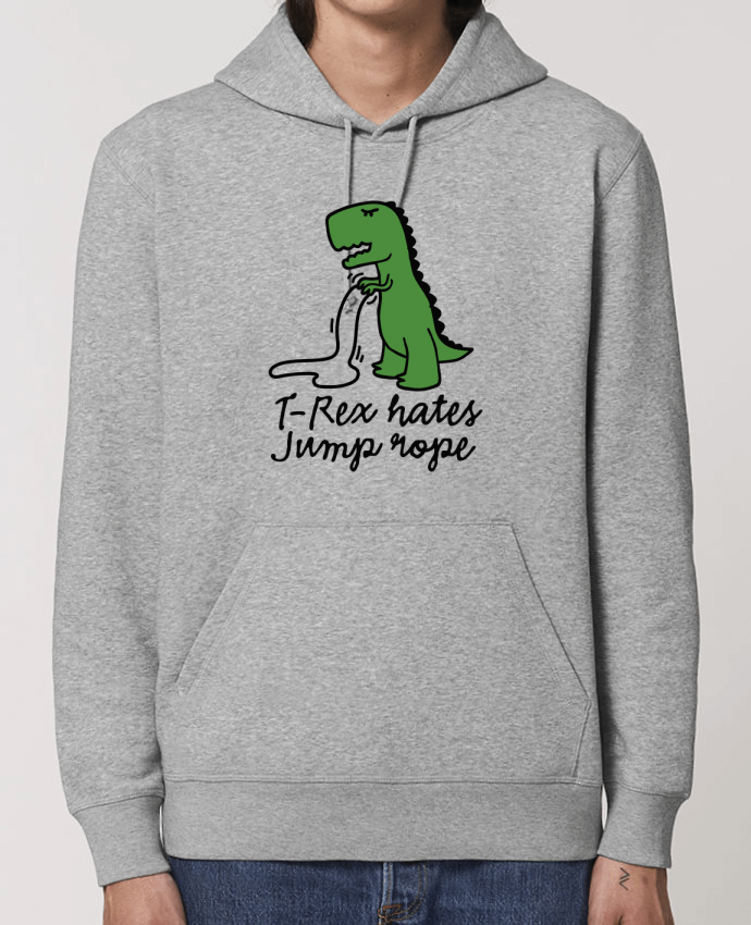 Essential unisex hoodie sweatshirt Drummer TREX HATES JUMP ROPE Par LaundryFactory