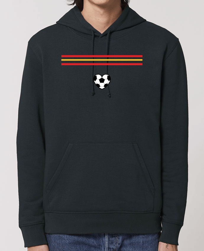 Essential unisex hoodie sweatshirt Drummer Bandera corazón Par tunetoo