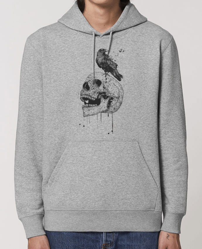 Essential unisex hoodie sweatshirt Drummer New skull (bw) Par Balàzs Solti