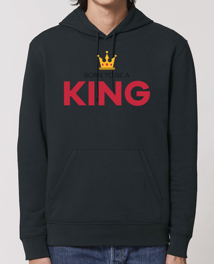 Essential unisex hoodie sweatshirt Drummer Born to be a king Par tunetoo