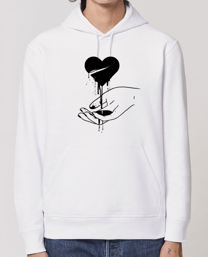 Sweat-Shirt Capuche Essentiel Unisexe Drummer COeur qui coule Par tattooanshort