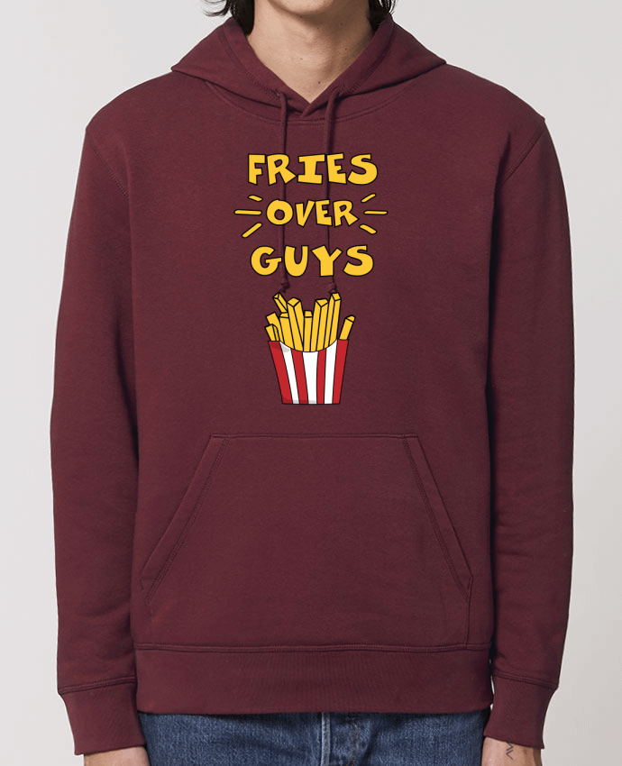Essential unisex hoodie sweatshirt Drummer Fries over guys Par tunetoo