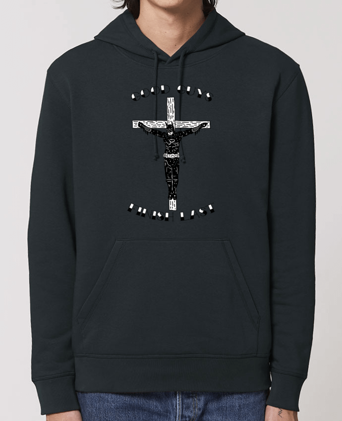 Essential unisex hoodie sweatshirt Drummer Batman Jesus Par Nick cocozza