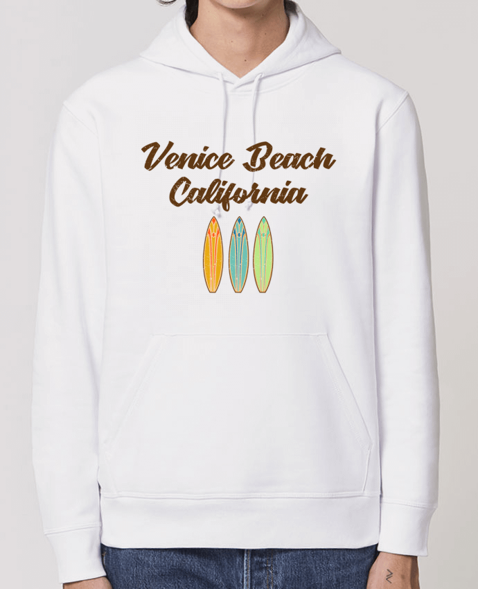 Sweat-Shirt Capuche Essentiel Unisexe Drummer Venice Beach Surf Par tunetoo