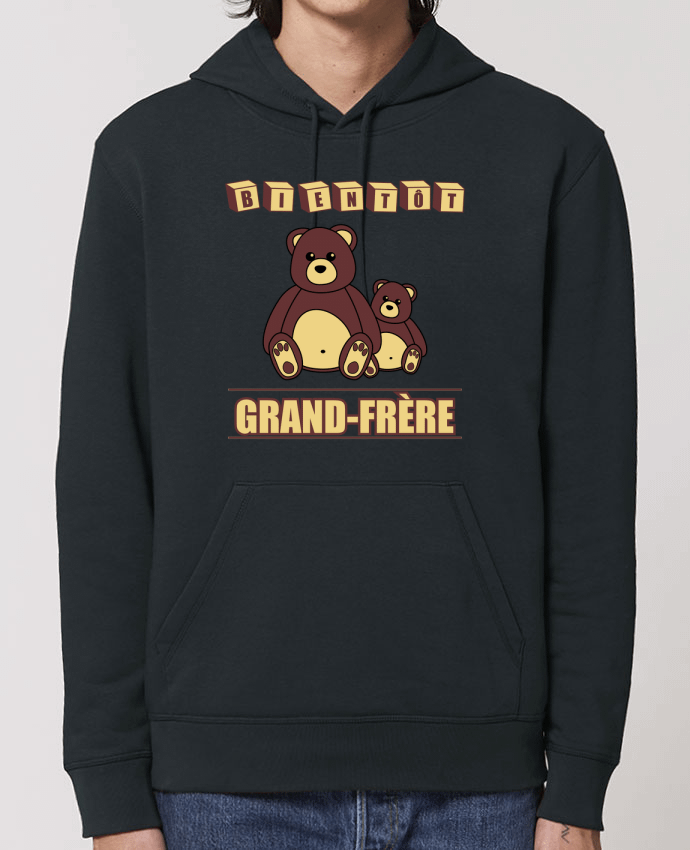 Essential unisex hoodie sweatshirt Drummer Bientôt Grand-Frère avec ours en peluche mignon Par Benichan