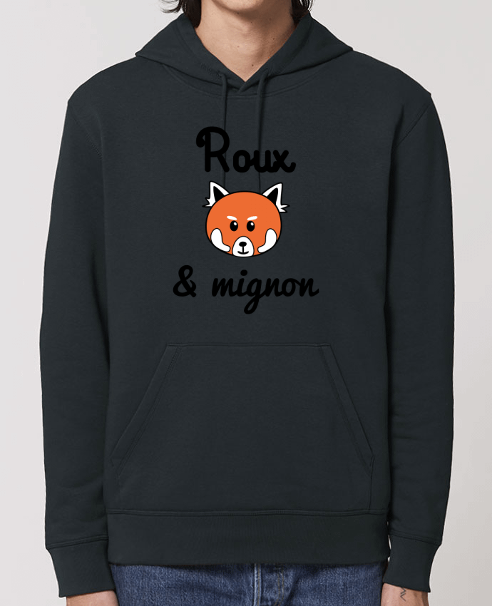 Essential unisex hoodie sweatshirt Drummer Roux & Mignon, Panda roux Par Benichan