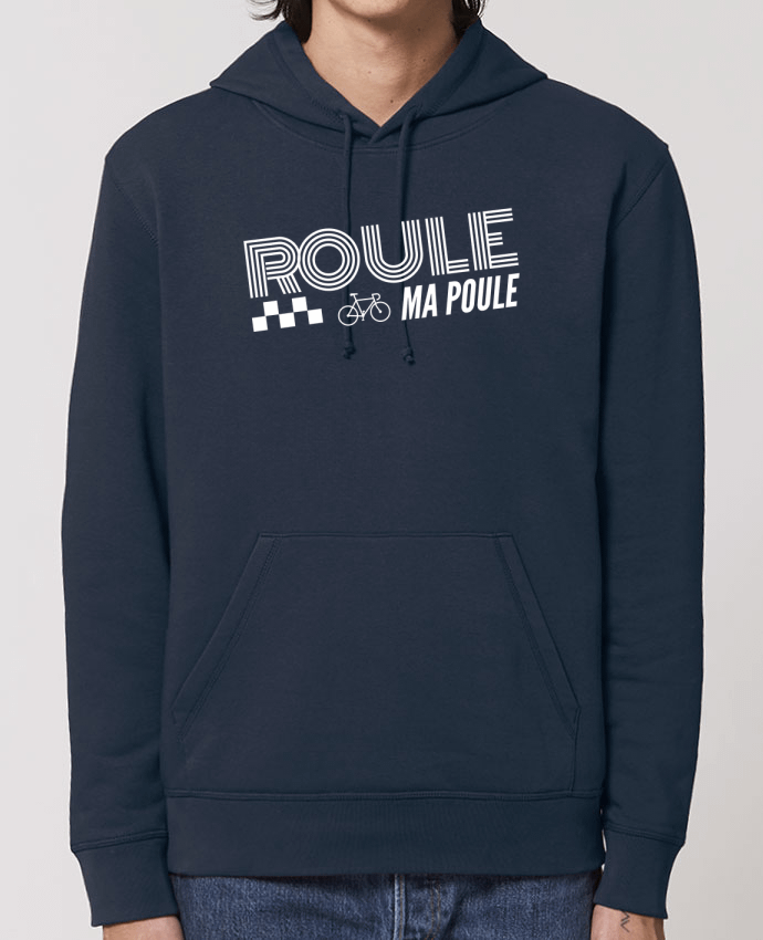 Essential unisex hoodie sweatshirt Drummer Roule ma poule / blanc Par justsayin