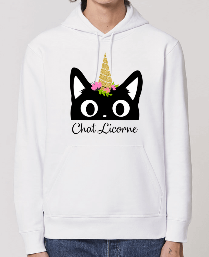 Essential unisex hoodie sweatshirt Drummer Chat Licorne Par Nana