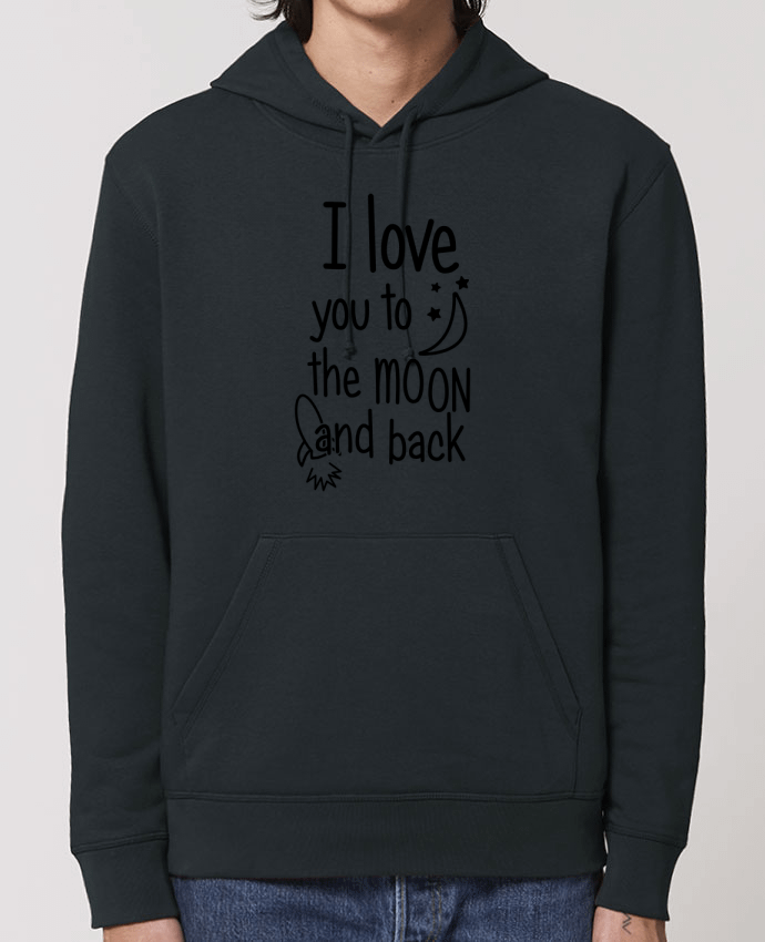Sweat-Shirt Capuche Essentiel Unisexe Drummer I love you to the moon and back Par tunetoo