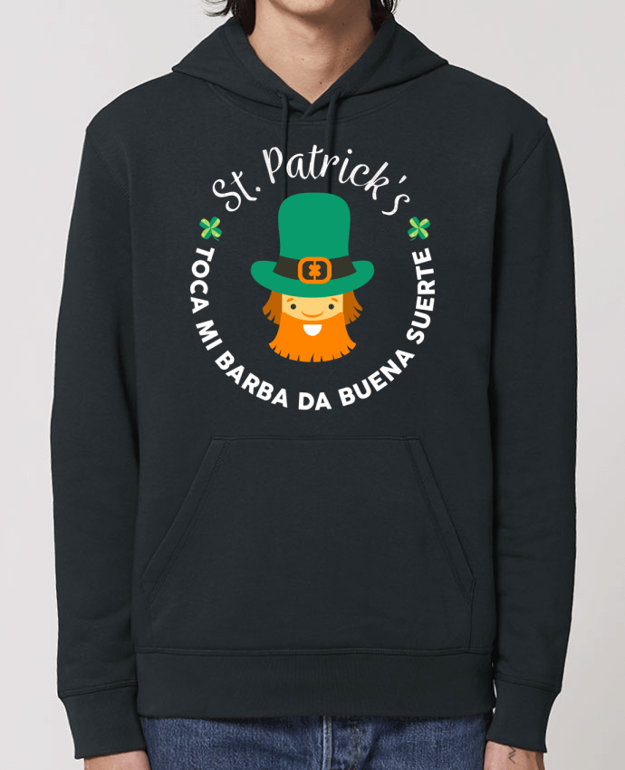 Essential unisex hoodie sweatshirt Drummer Toca mi barba - St Patrick Par tunetoo