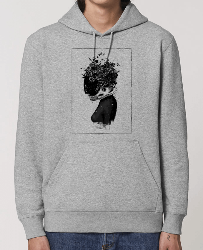 Essential unisex hoodie sweatshirt Drummer Hybrid girl Par Balàzs Solti