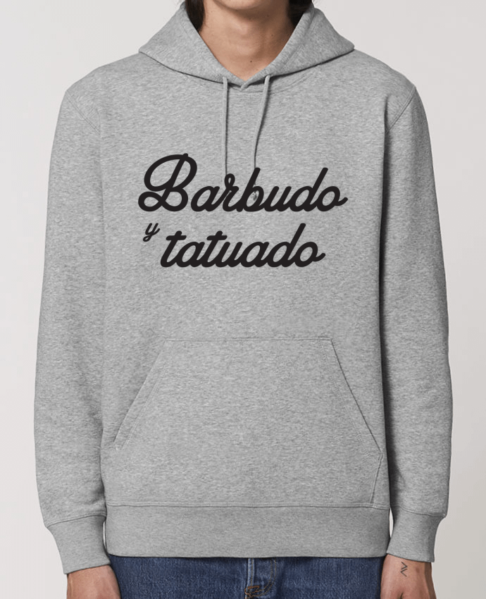 Essential unisex hoodie sweatshirt Drummer Barbudo y tatuado Par tunetoo